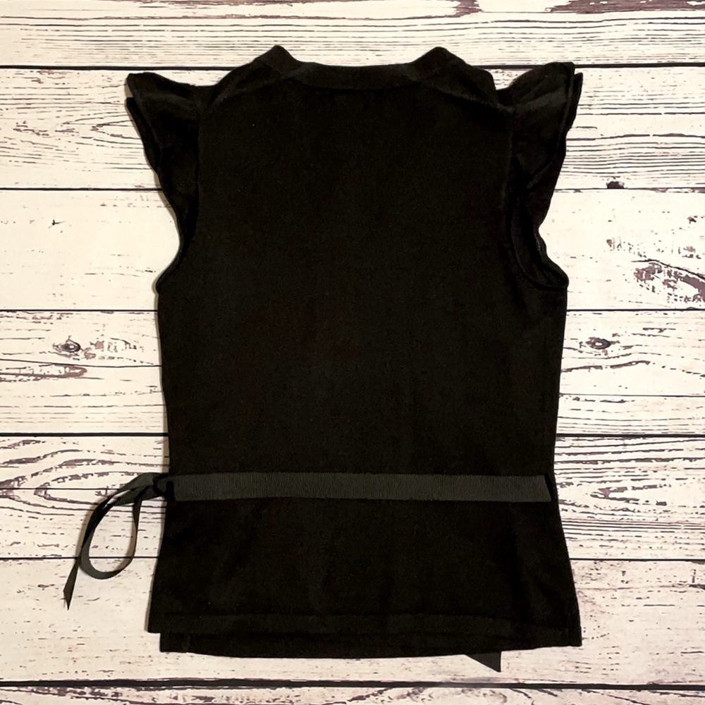Banana Republic Cashmere Wrap Ruffle Sleeve Sweater - Picture 4 of 7